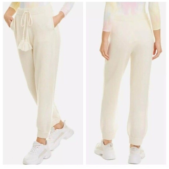 LoveShackFancy Joggers Tristan Wool Cashmere Blend Size M - Picture 1 of 9